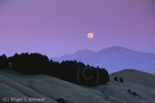 full moon over Mount Diablo, California